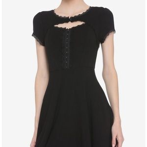 New with tags black Hot Topic Keyhole dress size medium lace 2/$35